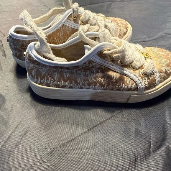 Michael Kors Kids Tan and White Sneakers - Picture 5 of 5